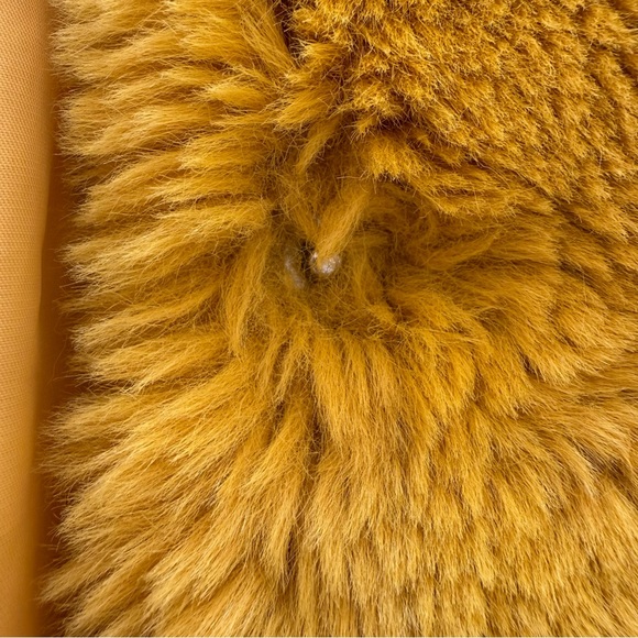 Apparis Faux Fur Jacket Mustard Size Small - Picture 16 of 16